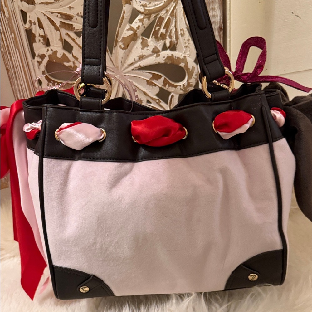 Exclusive Juicy Couture Pink and Brown Embellished with lots of cuteness Tote🩷 - Picture 5 of 12